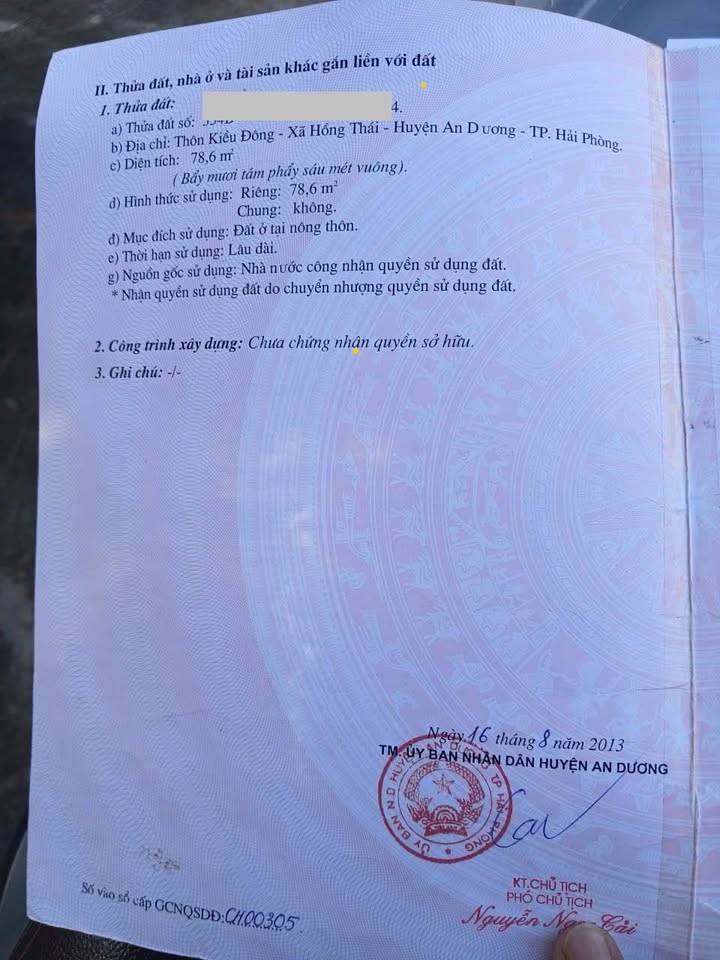 Bán đất mặt đường Kiều Đông, An Hải, Hải Phòng 78.8m² - Vị trí tiềm năng sinh lời cao!