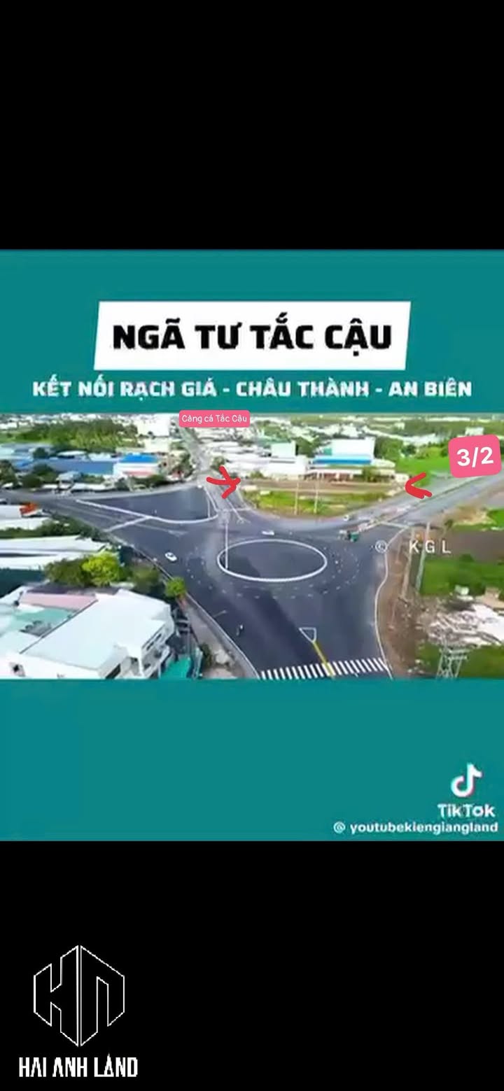 Đất cho thuê 2 mặt tiền đường 3/2 và QL63, Châu Thành, An Giang 2177m² - Vị trí đắc địa cho kinh doanh