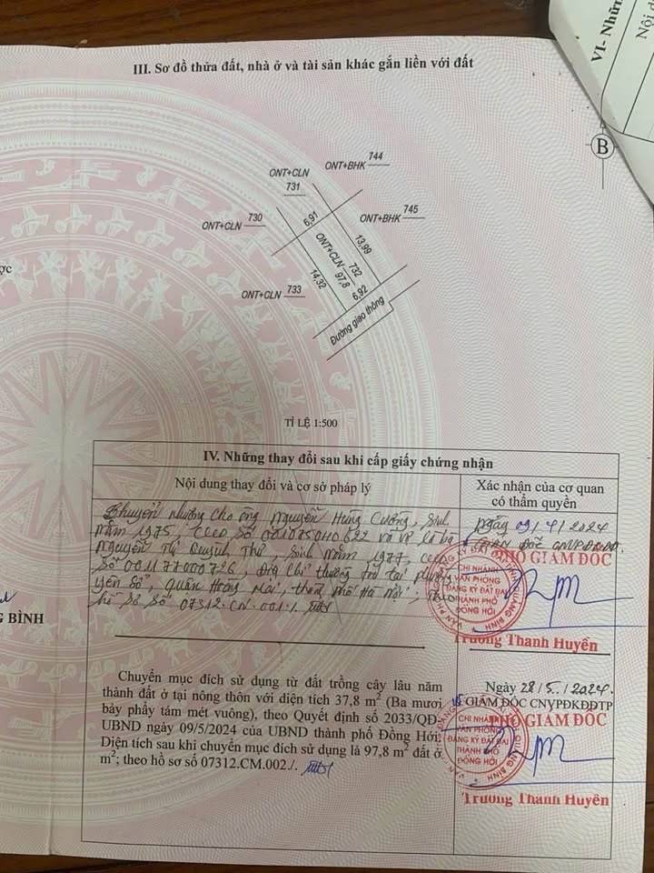 Đất thổ cư 196m² mặt tiền Quốc Trinh, Đồng Hới giá 3.3 tỷ - Cơ hội đầu tư hấp dẫn!