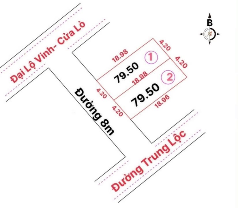 Đất nền chính chủ tại Nghi Phú, Vinh 79.5m² giá chỉ 3.6 tỷ - Vị trí đắc địa!