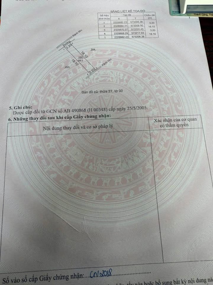 Đất nền Kim Chung, Hoài Đức 58m² giá 1.16 tỷ - Sổ đỏ chính chủ, không quy hoạch