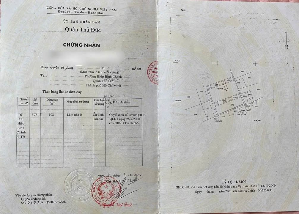 Đất nền Thủ Đức 108m² giá 10.8 tỷ - Pháp lý chuẩn, xây dựng tự do!