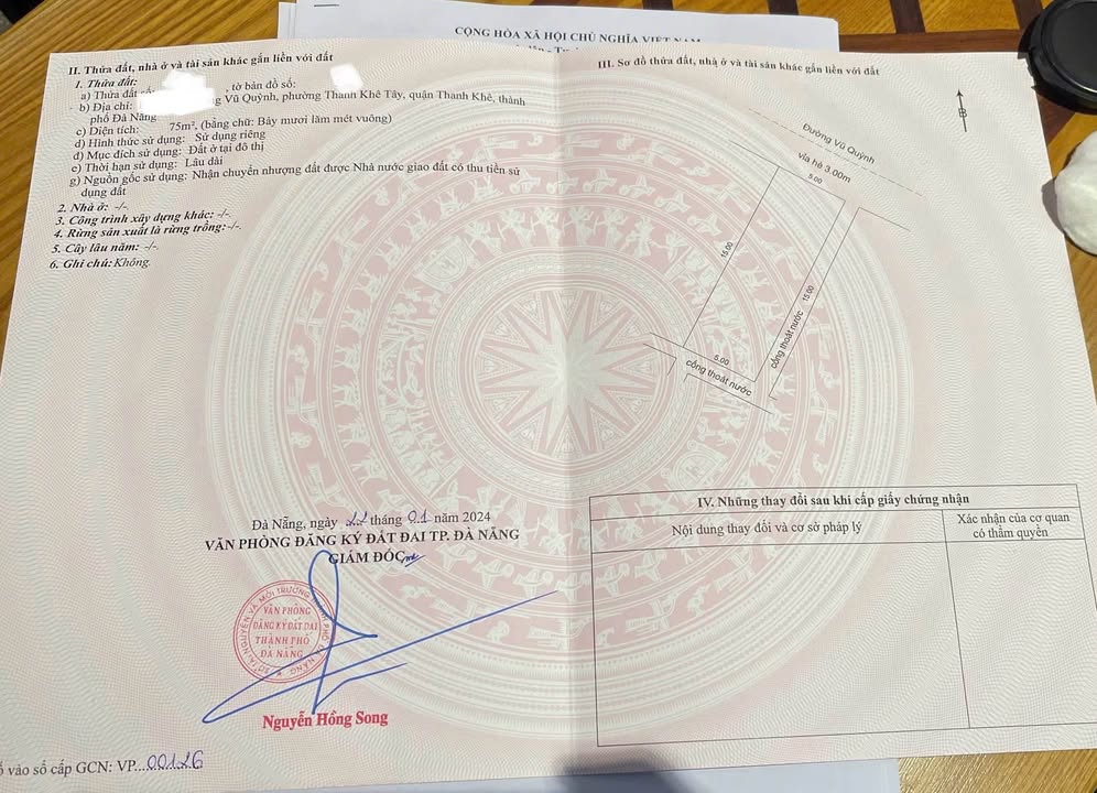 Đất tặng nhà 2 tầng mặt tiền Vũ Quỳnh, Thanh Khê 75m² giá 6.5 tỷ - Đầu tư sinh lời ngay!