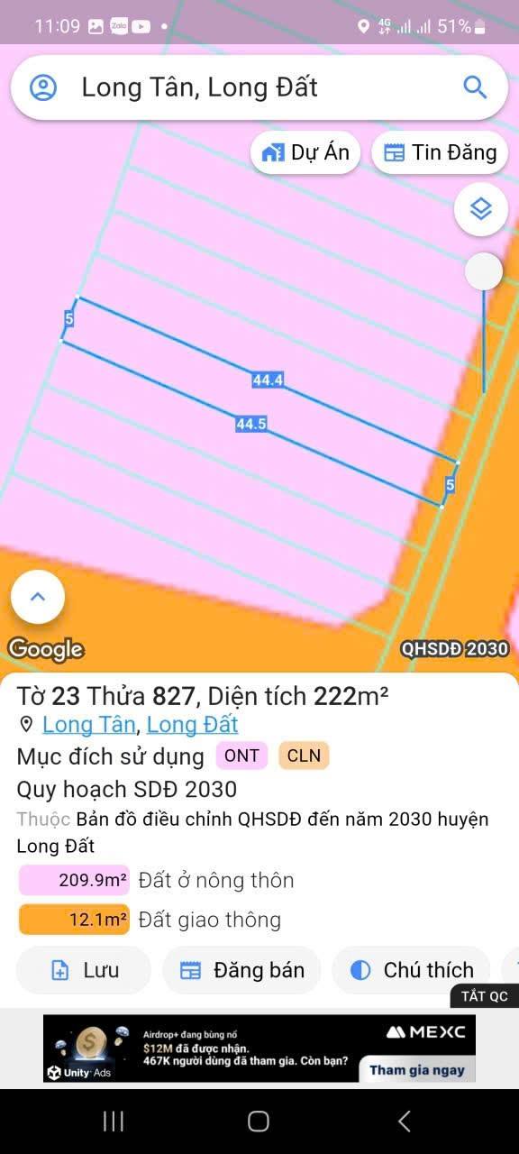 Đất nền Long Tân Đất Đỏ 83m² chỉ 700 triệu - Cơ hội đầu tư sinh lời!