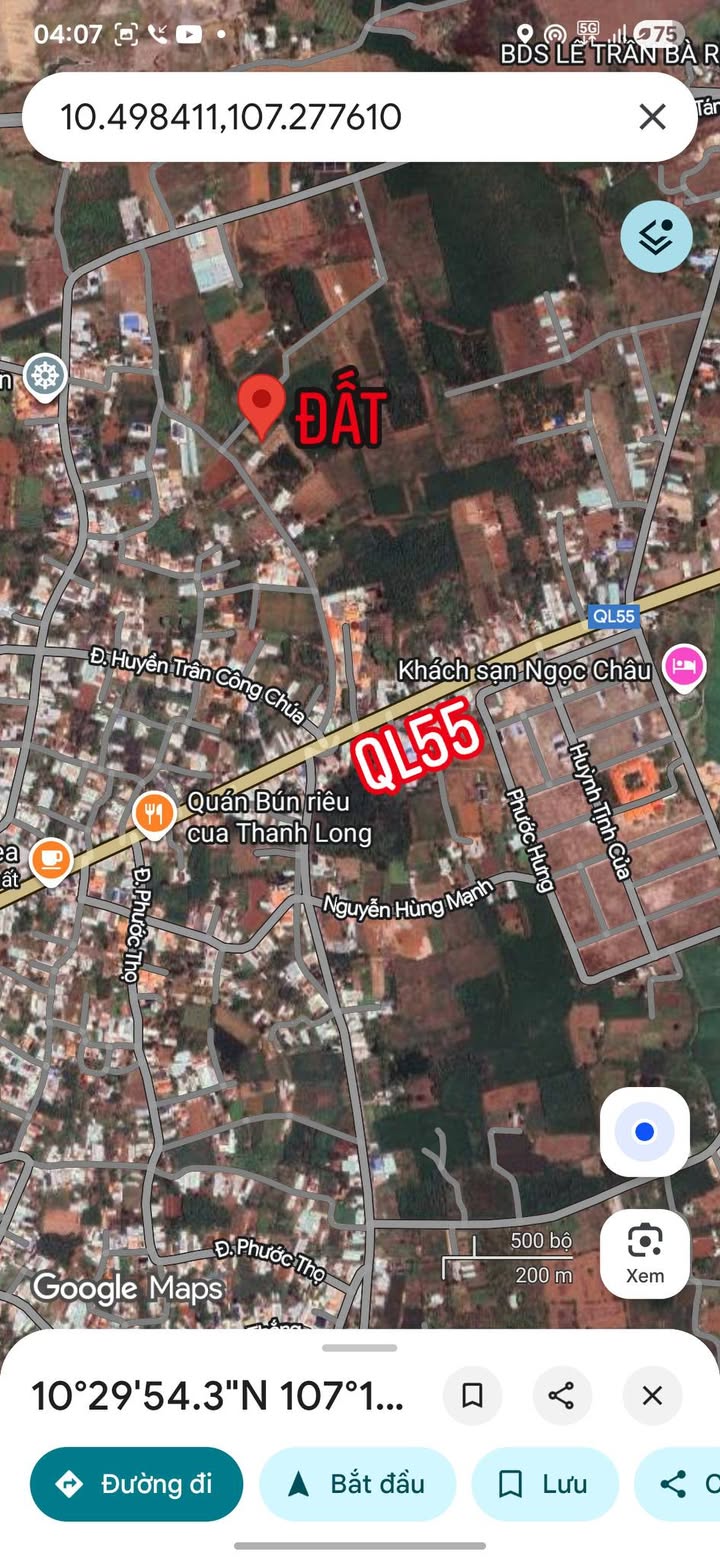 Đất nền 1 sào tại thị trấn Đất Đỏ, Bà Rịa - Vũng Tàu giá 3 tỷ - Sổ hồng chính chủ