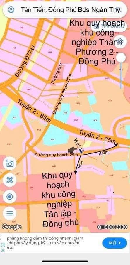 Đất nền quy hoạch 29m tại Tân Tiến, Đồng Phú 210m² - Sổ đỏ chính chủ, giá thỏa thuận!
