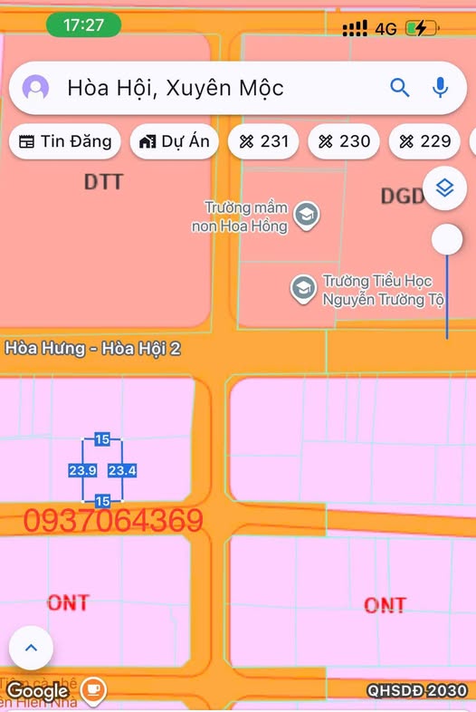 Đất thổ cư Hòa Hội, Xuyên Mộc 360m² giá 1.25 tỷ - Đầu tư sinh lời ngay!