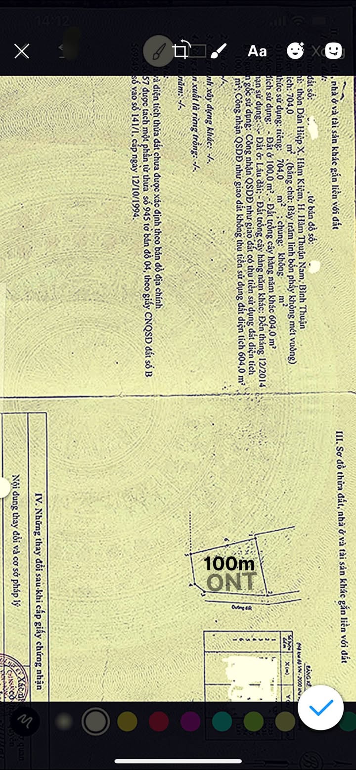 Bán nhà vườn nghỉ dưỡng xã Hàm Kiệm, 866m² giá 1.75 tỷ - Hướng Nam, tiềm năng đầu tư!