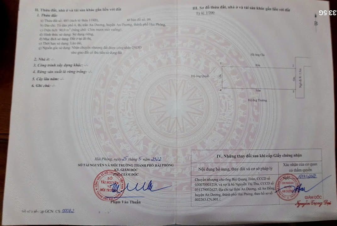 Đất nền 90m² tại tổ 6, phường An Dương, Hải Phòng - Giá chỉ 1.8 tỷ!