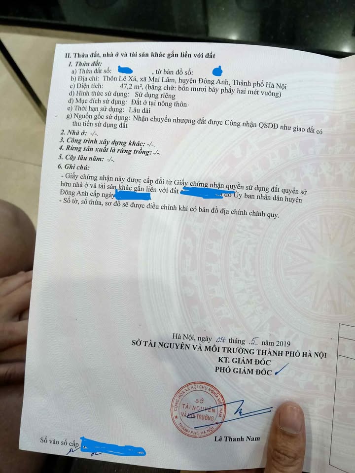 Đất nền Lê Xá, Mai Lâm, Đông Anh 47.2m² giá 6.49 tỷ - Cơ hội đầu tư tuyệt vời!