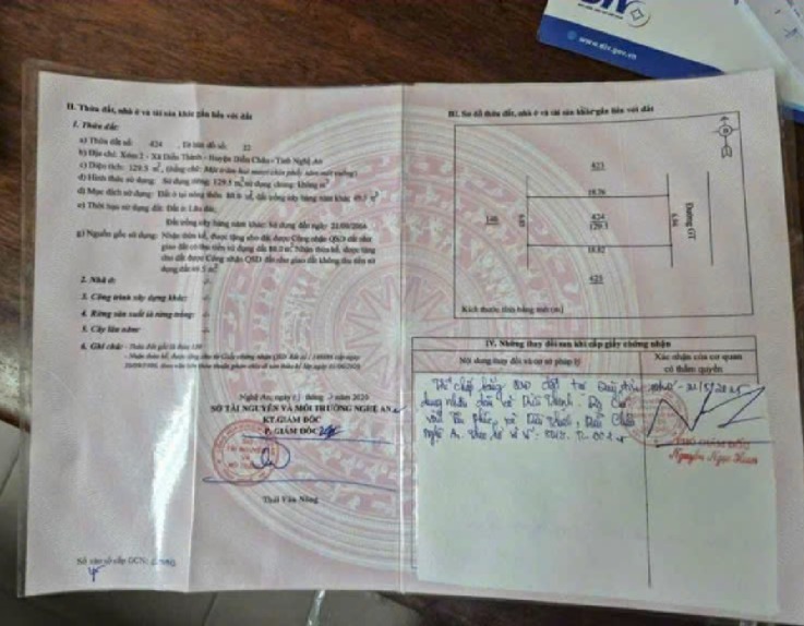 Đất nền Xóm 2, Diễn Thành 129,5m² giá 2 tỷ - Đầu tư sinh lời ngay!