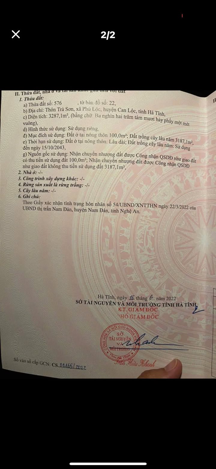 Đất nền Phú Lộc Can Lộc 3287m² giá thỏa thuận - Cơ hội đầu tư hấp dẫn!