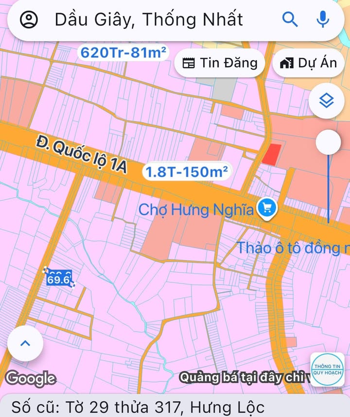 Đất nền Hưng Lộc, Thống Nhất 700m² giá 1.95 tỷ - Vị trí đẹp, pháp lý rõ ràng!