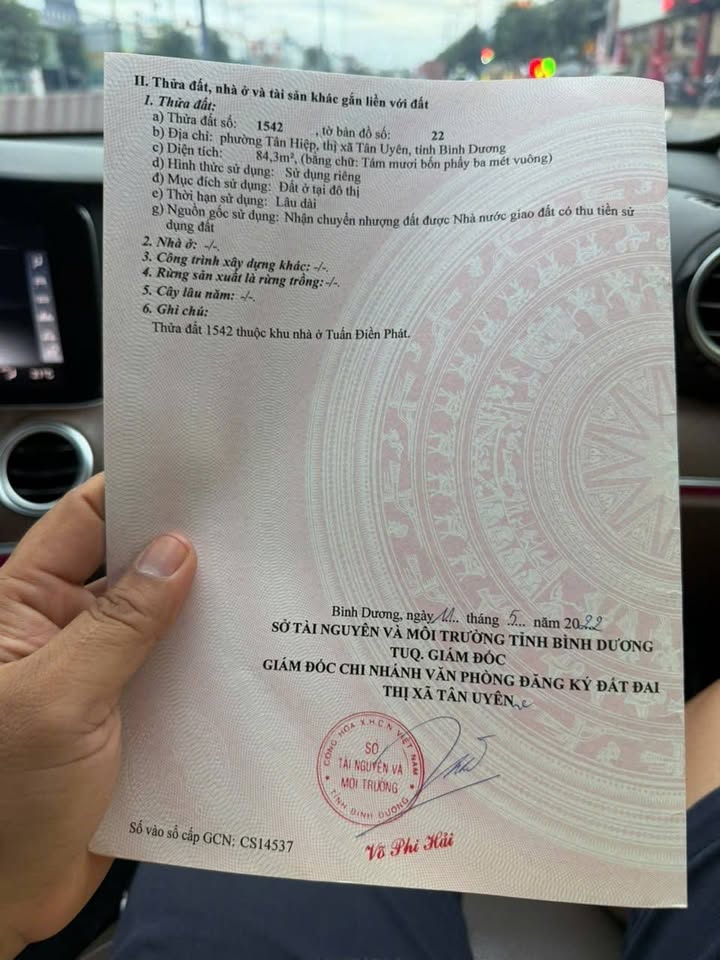 Đất nền Tân Hiệp, Tân Uyên 84m² giá 1 tỷ - Đầu tư sinh lời ngay!