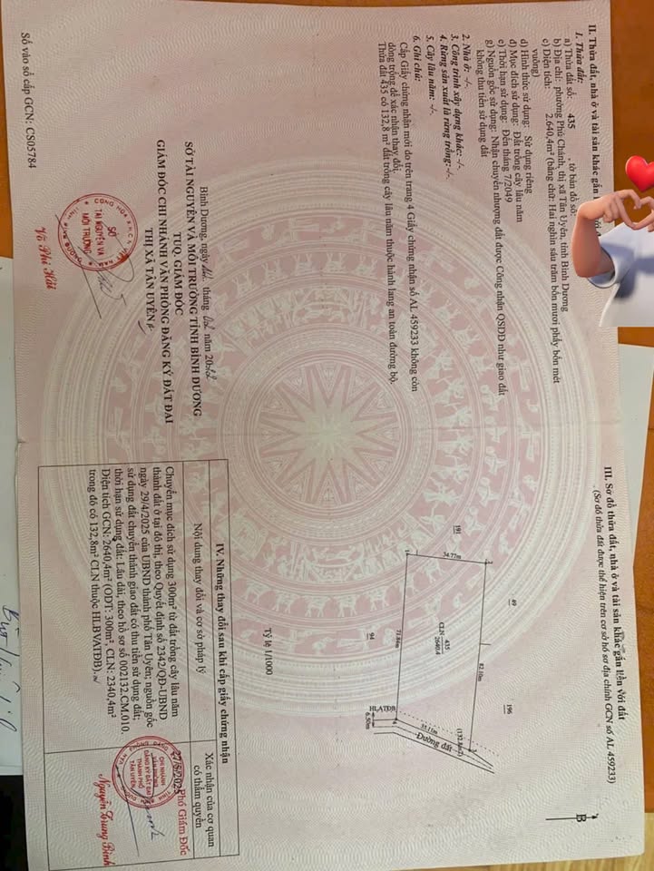 Đất Phú Chánh Tân Uyên 2.640m² giá 15.84 tỷ - Diện tích lớn, xây dựng tự do!