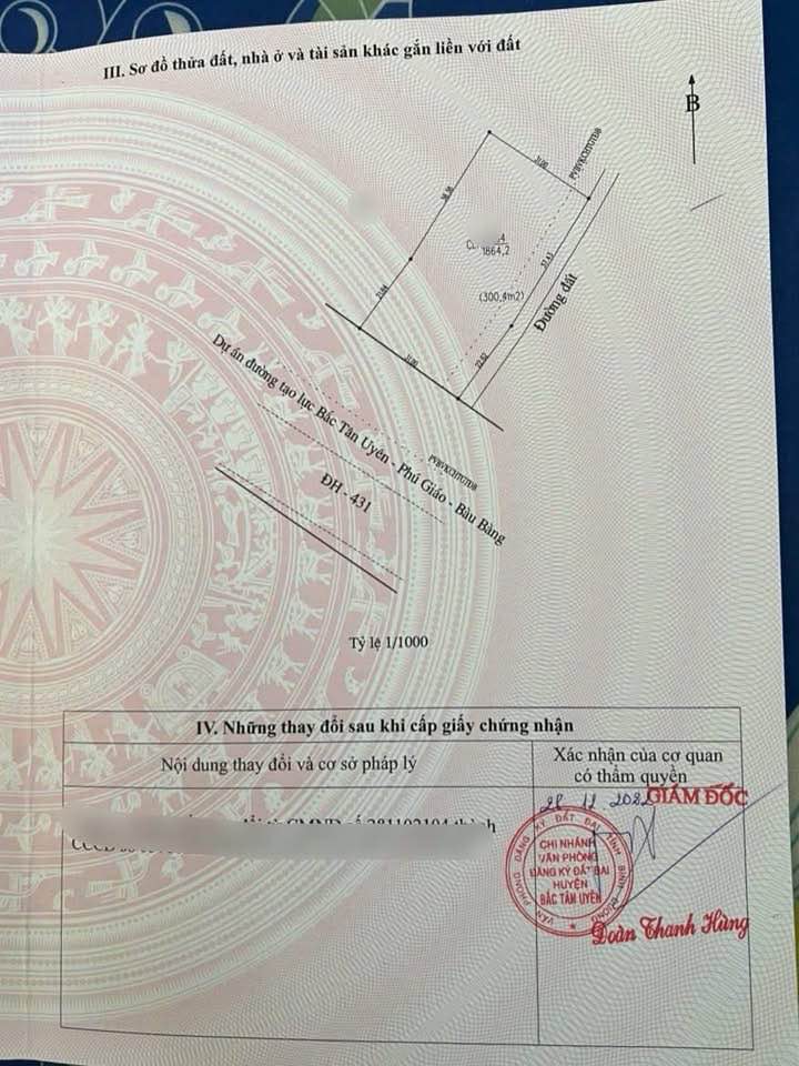 Đất nền kinh doanh mặt tiền Tạo Lực, Tân Định, Bắc Tân Uyên 1860m² giá chỉ 8 tỷ - Cơ hội vàng cho nhà đầu tư!