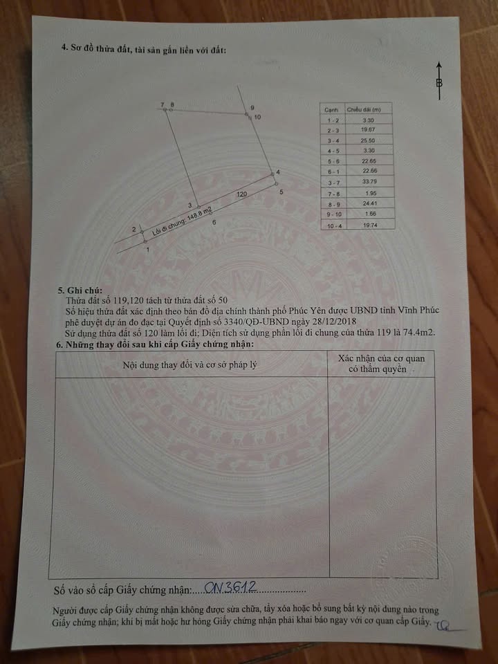 Đất nền Cao Minh, Phúc Yên 833m² giá chỉ 9 triệu/m² - Cơ hội đầu tư hấp dẫn!