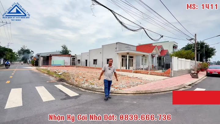 Đất góc ngã tư 2 mặt tiền Tân Ninh 261m² - Vị trí kinh doanh đắc địa!