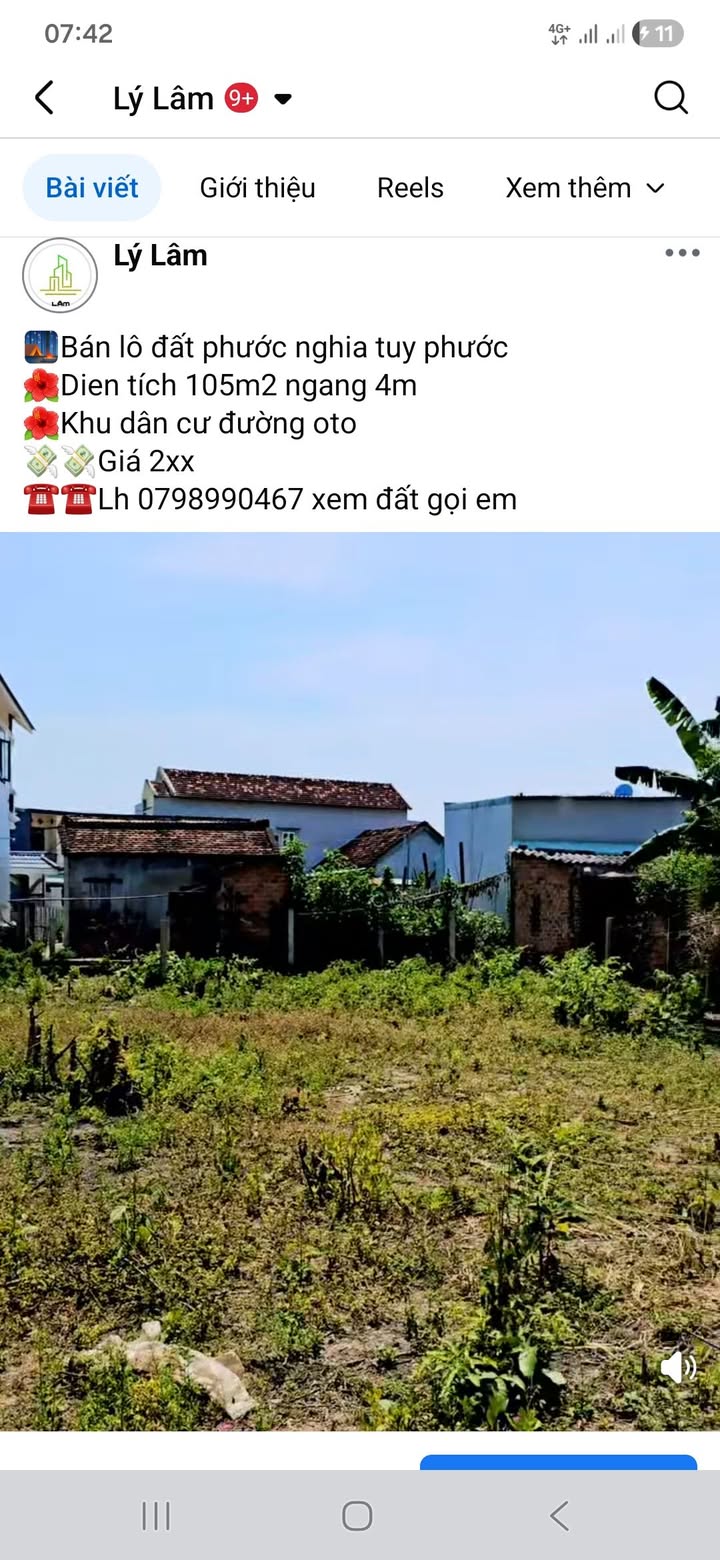 Đất nền Phước Nghĩa Tuy Phước 105m² giá chỉ từ 2xx triệu - Khu dân cư ô tô vào tận nơi!