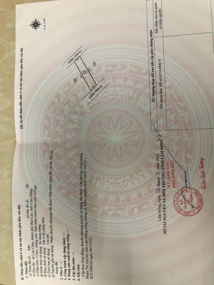 Đất 2 mặt tiền Bảo Lộc 115m² giá 1.2 tỷ - Vị trí đẹp gần đường tránh