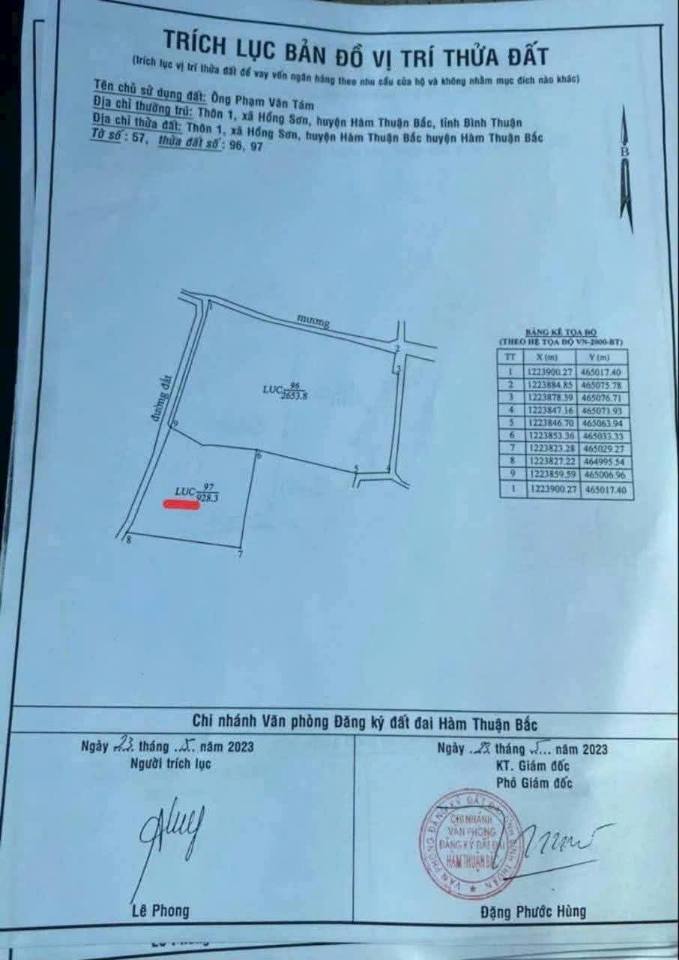 Đất nền thổ cư 3,6 sào tại xã Hồng Sơn, Hàm Thuận Bắc chỉ 540 triệu - Cơ hội đầu tư tuyệt vời!