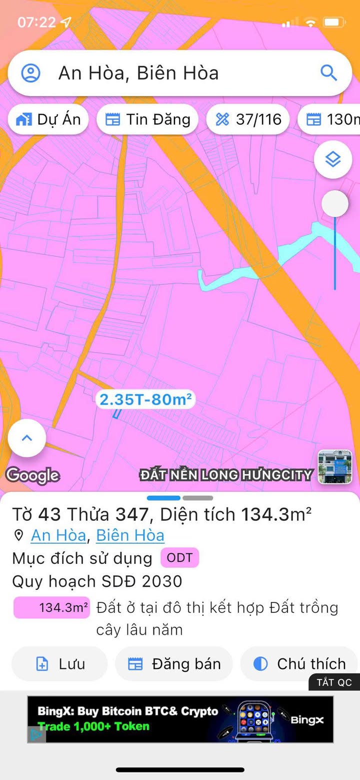 Đất thổ cư An Hòa 135m² giá thỏa thuận - Sổ hồng chính chủ!