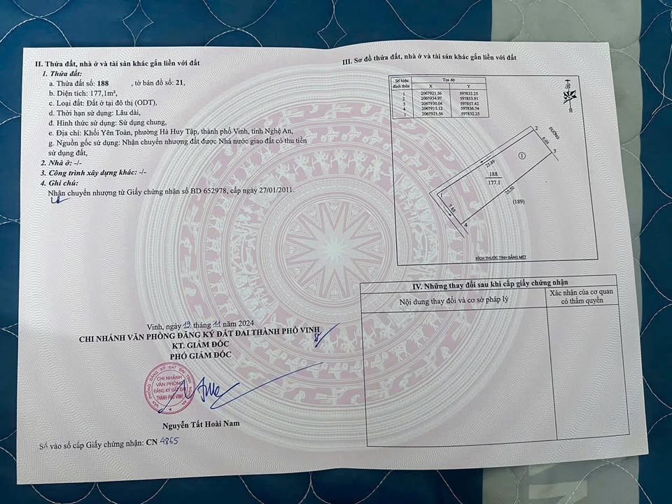 Đất nền Hà Huy Tập, Hà Tĩnh 177.1m² giá 4 tỷ - Đầu tư sinh lời ngay!