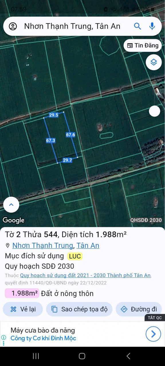 Đất nền gần Lê Minh Xuân, Nhơn Thạnh Trung 8000m² giá chỉ 1.3 tỷ - Cơ hội đầu tư tuyệt vời!