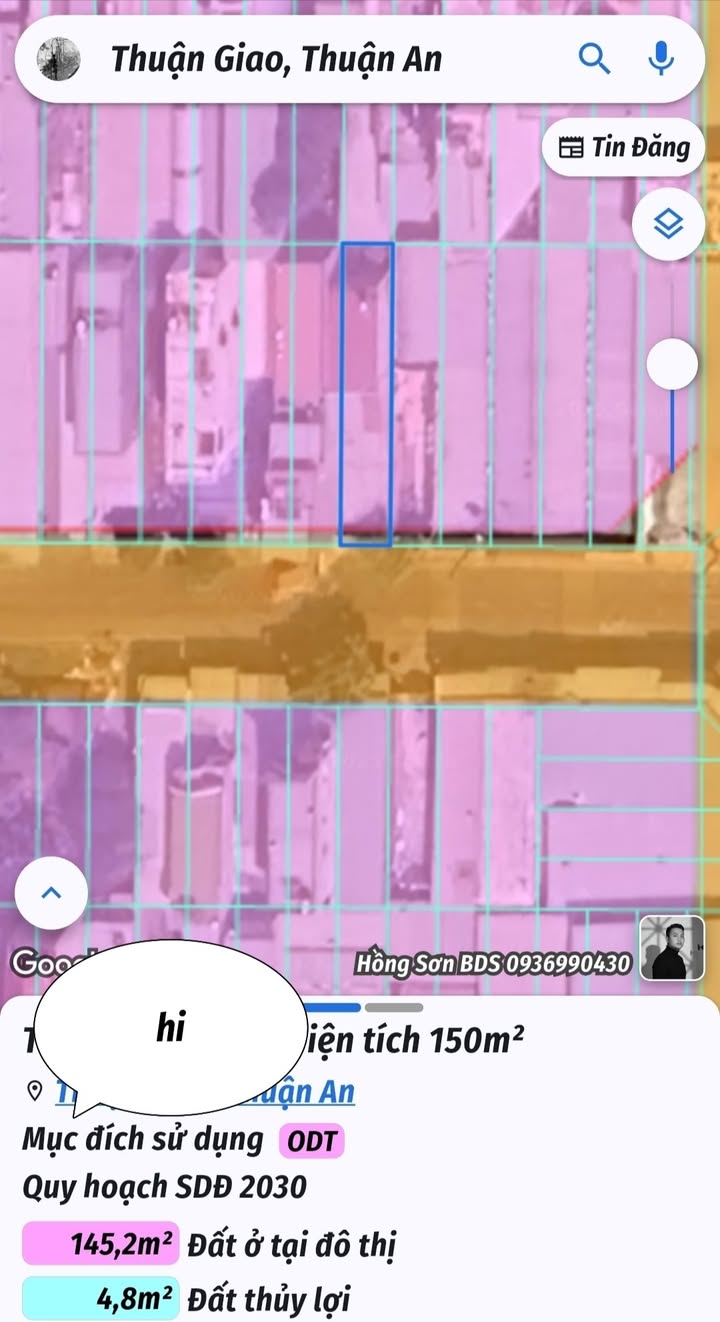 Đất nền khu dân cư Việt Sing, Thuận An 150m² giá 5.85 tỷ - Đầu tư sinh lời ngay!