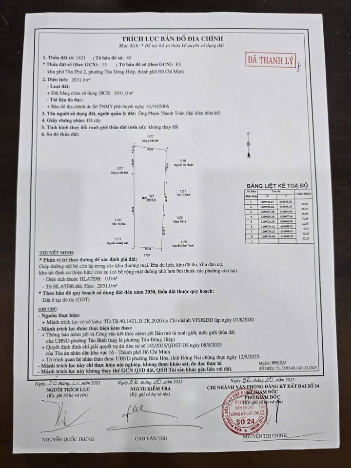 Đất nền Dĩ An Bình Dương 3000m² giá 33 tỷ - Đầu tư sinh lời ngay!