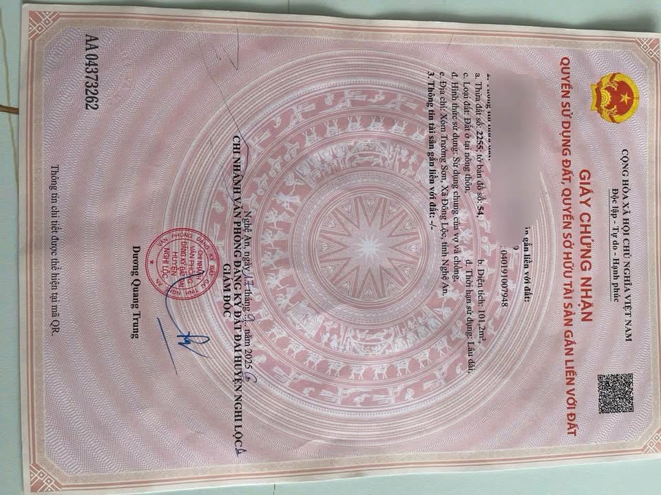 Đất thổ cư Nghi Trường 101m² giá 1.1 tỷ - Vị trí đẹp, giao thông thuận tiện!