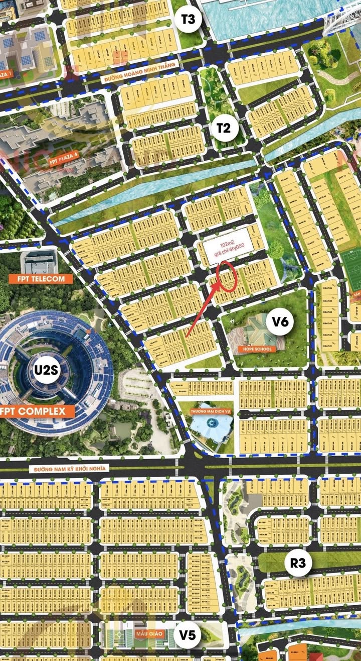 Đất nền FPT City Đà Nẵng 102m² giá 6.05 tỷ - Đầu tư sinh lời ngay!