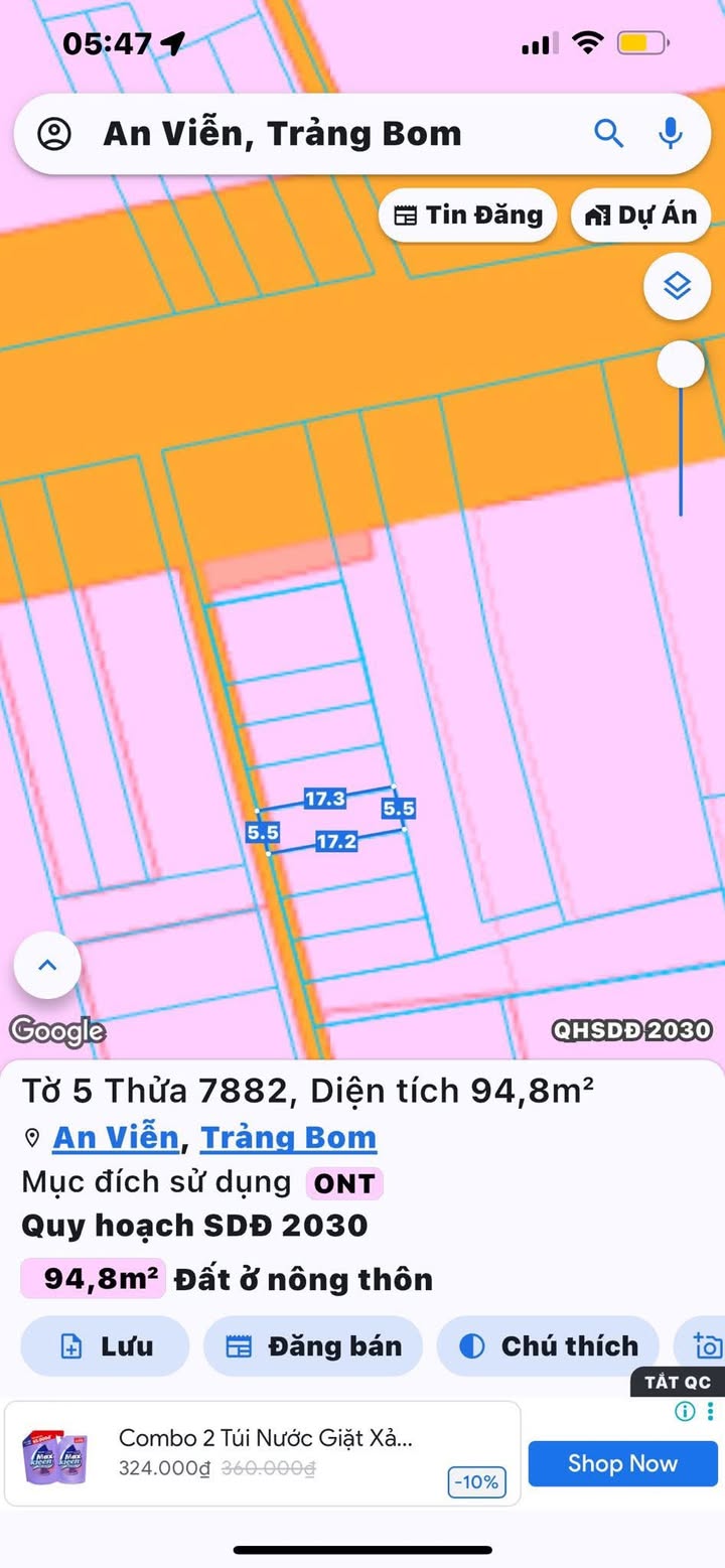 Đất nền Trảng Bom 95m² giá 999 triệu - Thổ cư 100% chỉ 50m đến Phùng Hưng!