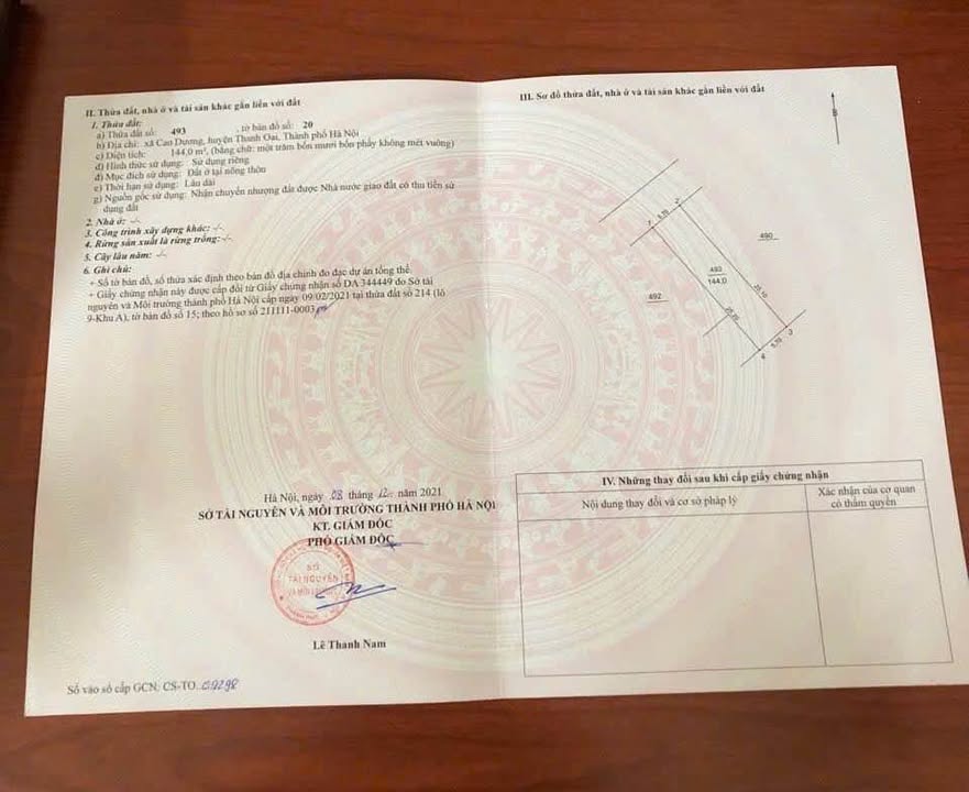 Đất nền khu A xã Cao Dương 144m² giá 7.104 tỷ - Đầu tư sinh lời ngay!