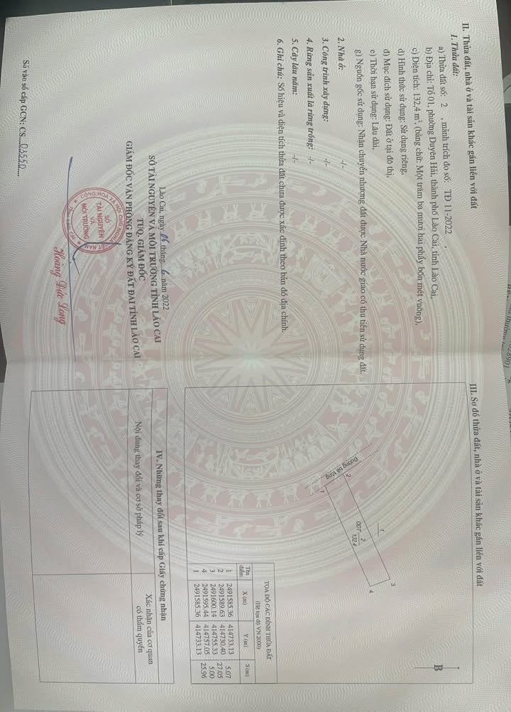 Đất thổ cư Duyên Hải, Lào Cai 135m² giá 700 triệu - Sổ đỏ chính chủ!