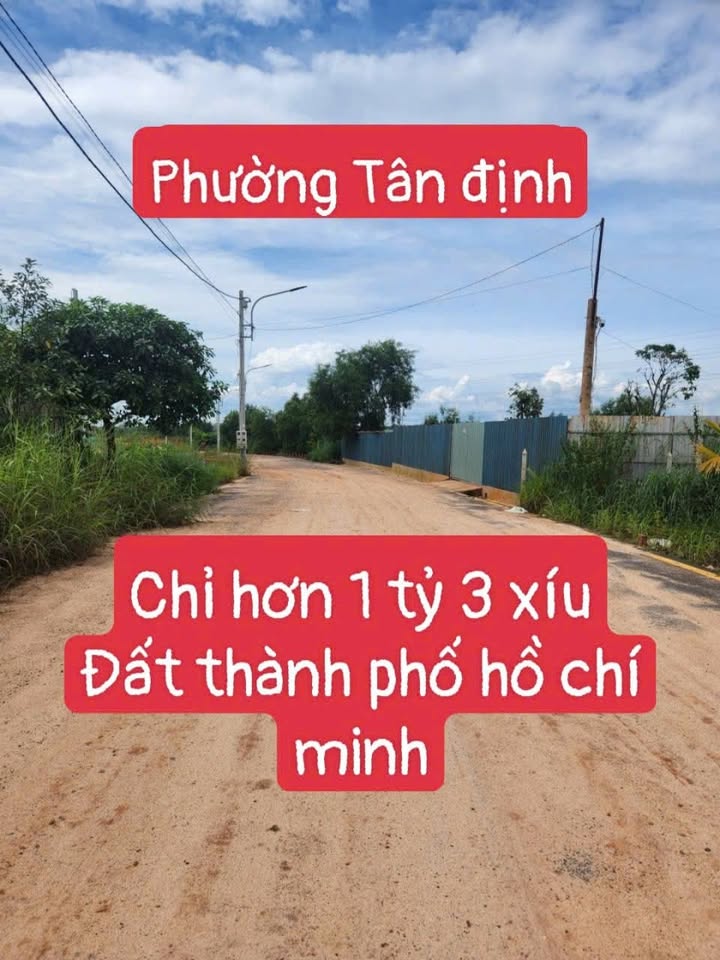 Lô đất Tân Định Bến Cát 208m² giá 1.3 tỷ - Cơ hội đầu tư tuyệt vời!