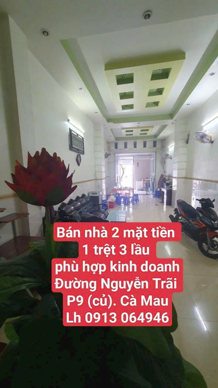 Bán nhà mặt tiền đường Nguyễn Trãi, Cà Mau 91.3m² giá 10 tỷ - Phù hợp kinh doanh ngay!
