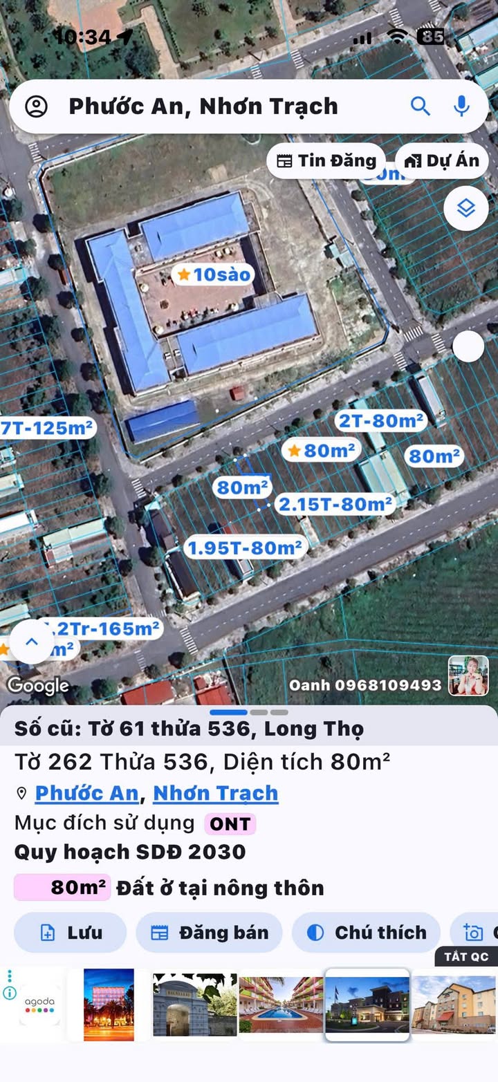 Đất nền Tái định cư Long Thọ Nhơn Trạch 80m² giá 1.8 tỷ - Cơ hội đầu tư hấp dẫn!