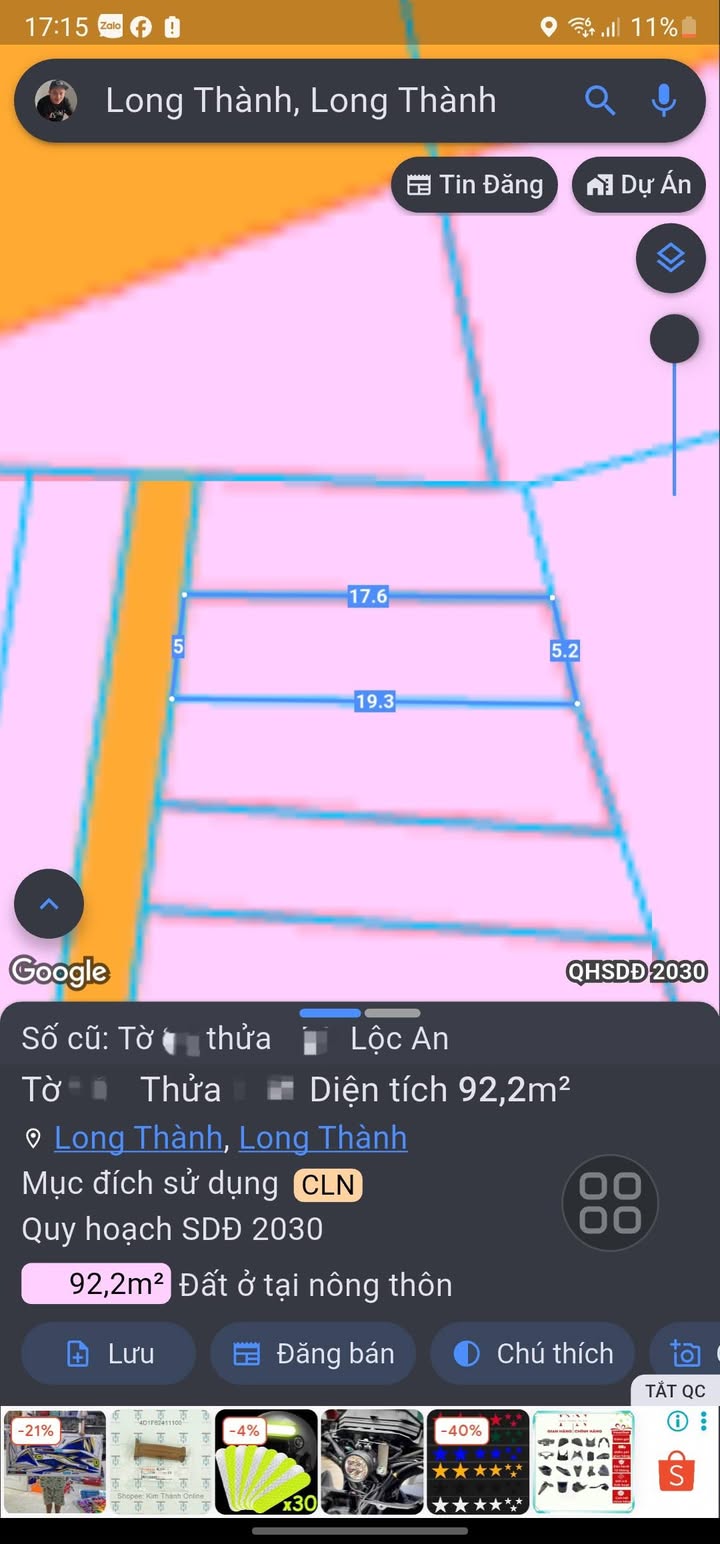 Đất nền xã Lộc An, Long Thành 92m² giá 1 tỷ - Sổ hồng công chứng ngay!