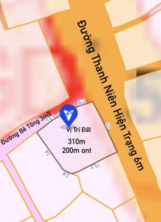 Đất mặt tiền đường Thanh Niên, xã Tam Thanh, TP Tam Kỳ 310m² - Cách biển chỉ vài bước!