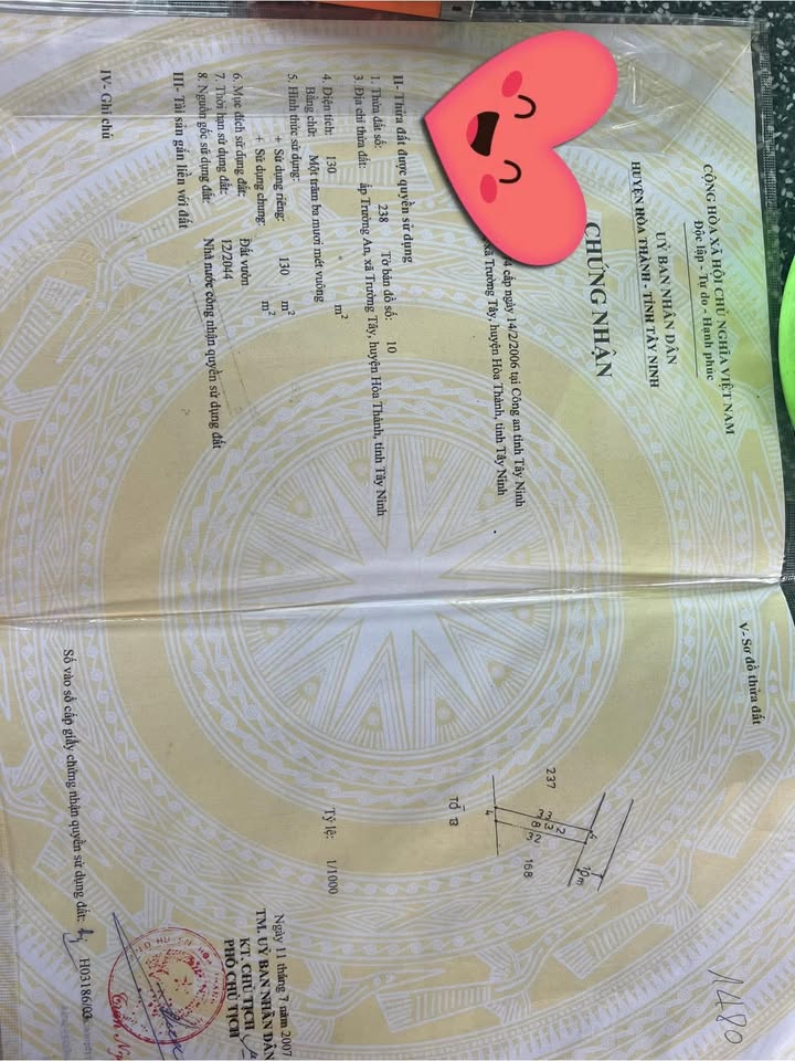 Nhà đất Hòa Thành Tây Ninh 128m² giá 495 triệu - Cơ hội đầu tư tuyệt vời!