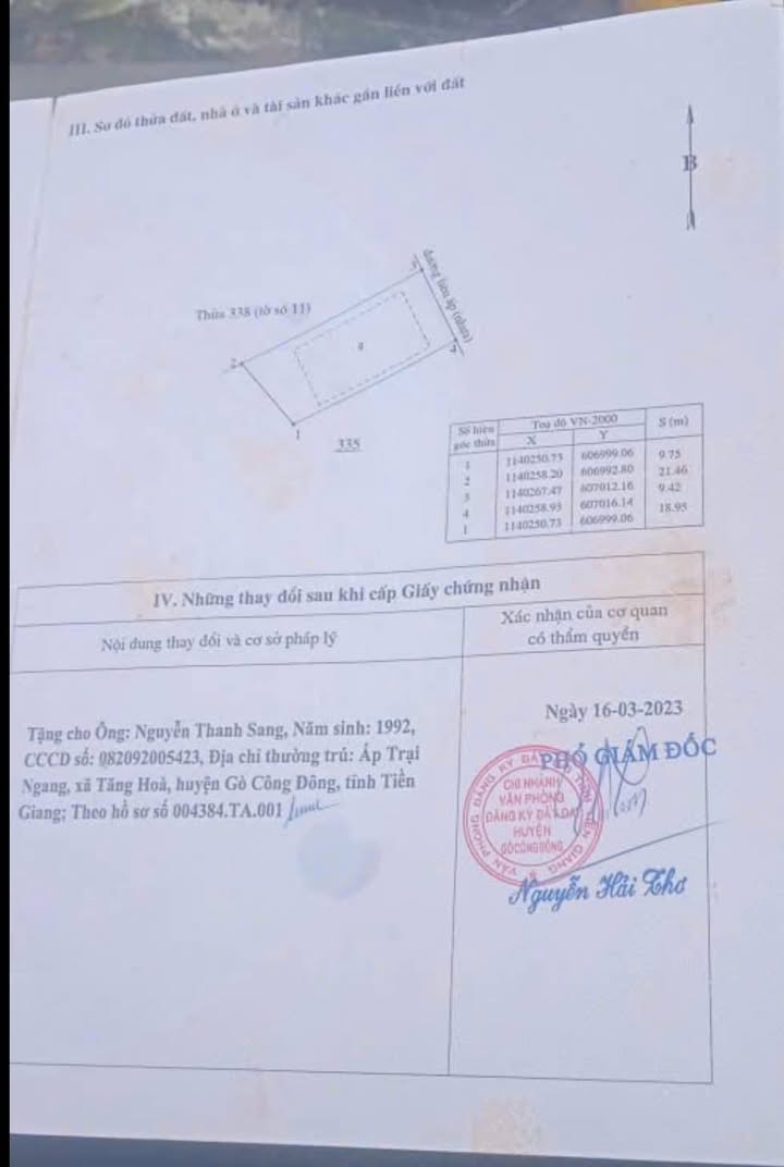 Nhà mặt tiền Ấp Trại Ngang, Gò Công Đông 190m² giá chỉ 650 triệu - Cơ hội sở hữu lý tưởng!