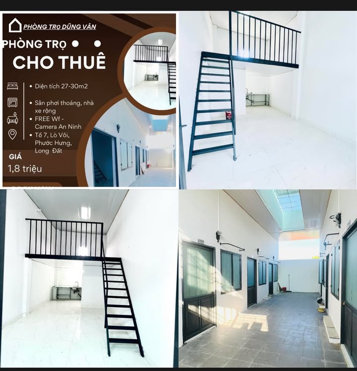 Phòng trọ cho thuê tại Phước Hưng, Long Điền 27m² giá 1.8 triệu - Không gian thoáng mát, an ninh tốt!