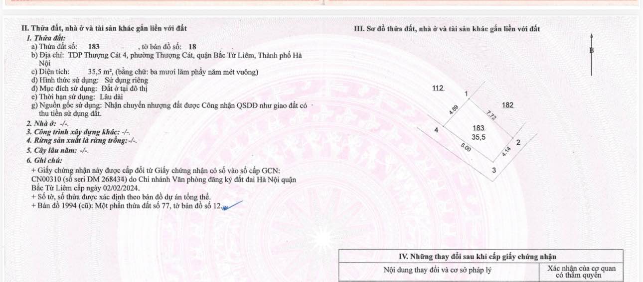 Đất Thượng Cát 35m² giá thương lượng - Lô góc đẹp gần cầu