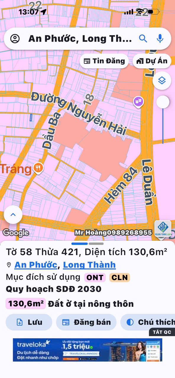 Đất nền An Phước, Long Thành 130m² giá 1.8 tỷ - Vị trí đẹp, cách đường Lê Duẩn chỉ 800m!