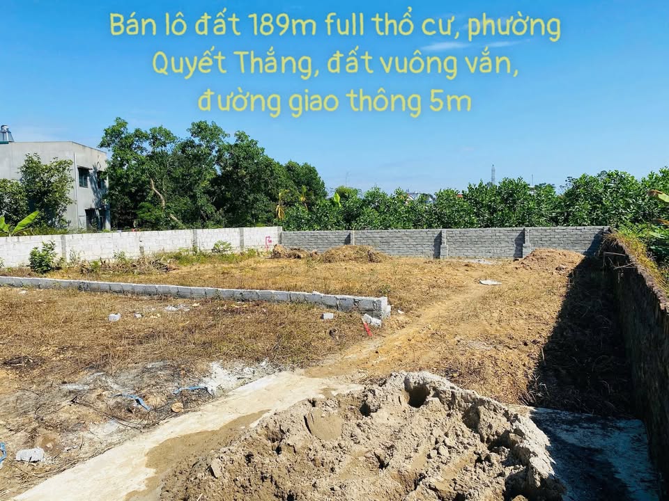 Đất nền phường Quyết Thắng, Thái Nguyên 189m² giá 3 tỷ - Vị trí đắc địa, phù hợp xây nhà mái Nhật!