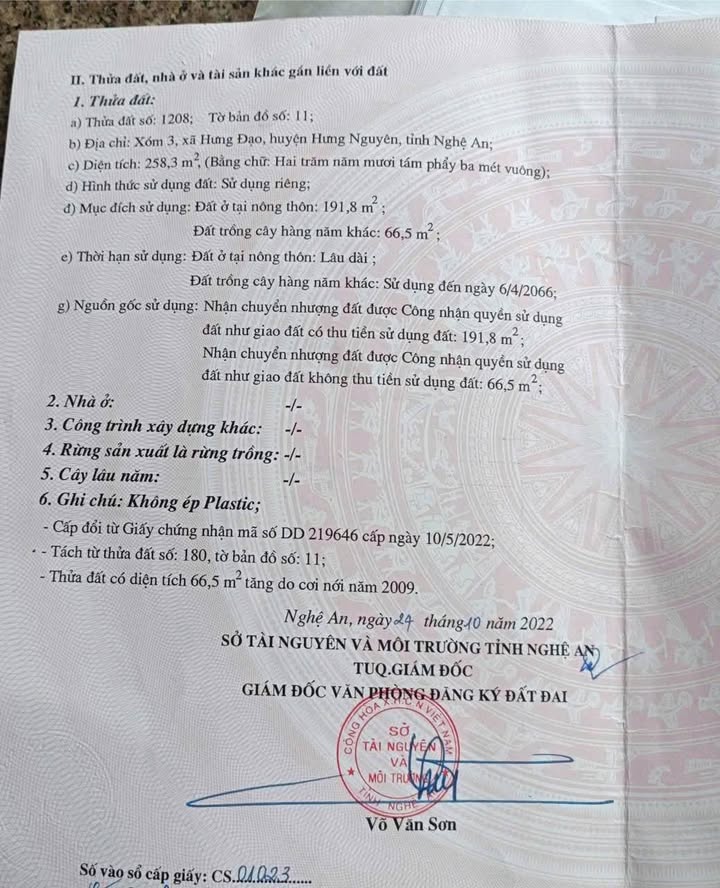 Đất nền Hưng Đạo, Hưng Nguyên 258,3m² giá 3,5 tỷ - Đầu tư sinh lời tốt!