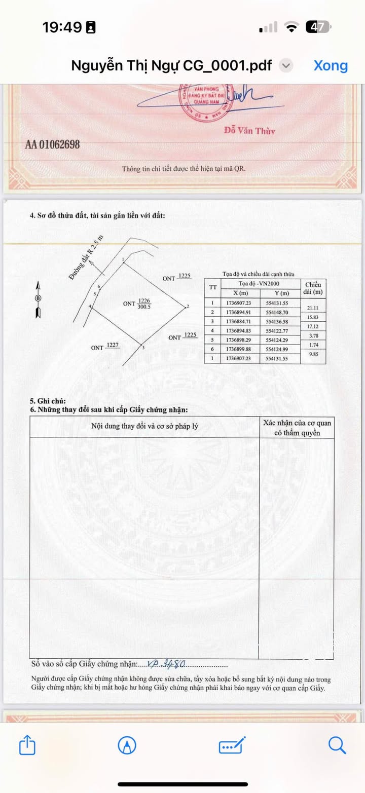 Đất vườn 175m² tại Quế Thuận, Quế Sơn - Giá chỉ 230 triệu!