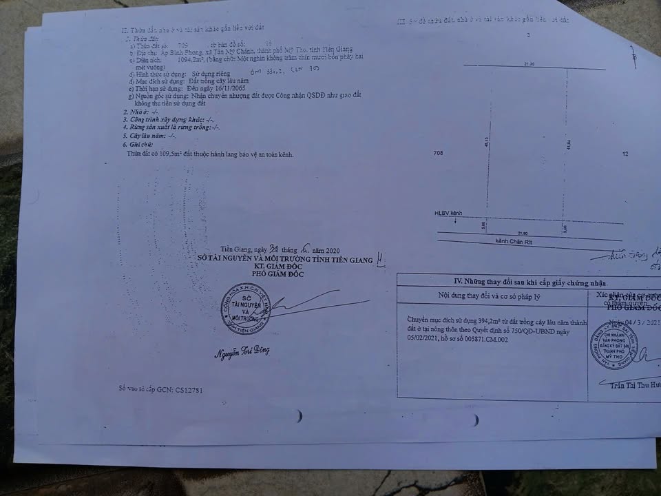 Đất nền Trung An Mỹ Tho 1000m² giá chỉ 2 tỷ - Đầu tư sinh lời ngay!