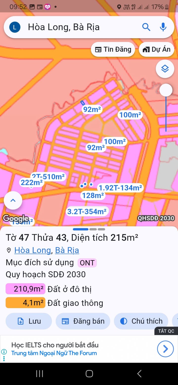 Bán lô biệt thự Hòa Long 215m² chỉ 1 tỷ - Giá tốt nhất thị trường!